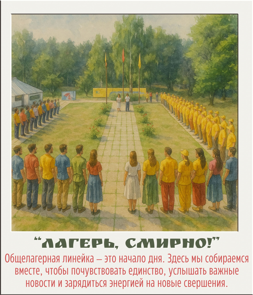 Лагерь, смирно